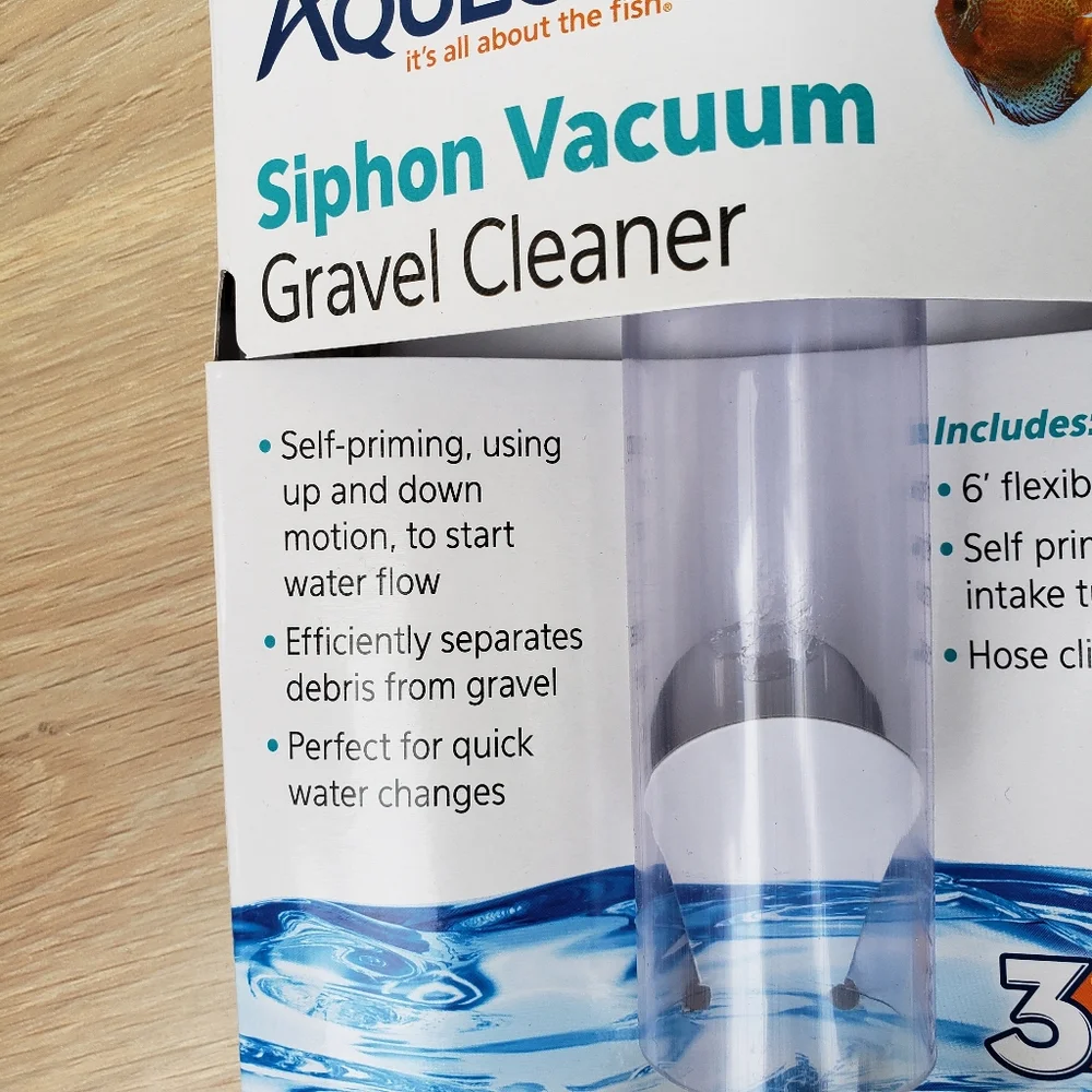 New Aqueon Aquarium Fish Tank Siphon Vacuum Gravel Cleaner Hand syphon pump